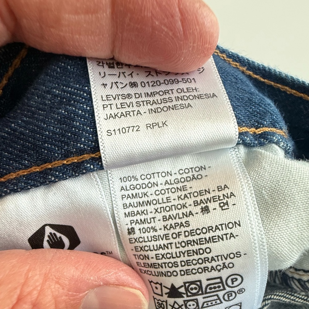 Levi’s Premium Baggy Dad Wide Leg Jeans - Dark Wash Sz 29 - Picture 10 of 16